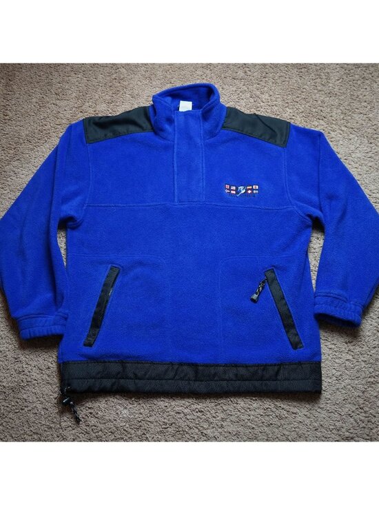Ouray Sportswear Other - Y2K Ouray Aspen Colorado Fleece Sweatshirt Mens L Blue 1/4 Zip Pullover Ski